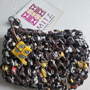 Mitz Woven M&M artisan zippered change purse/small wallet